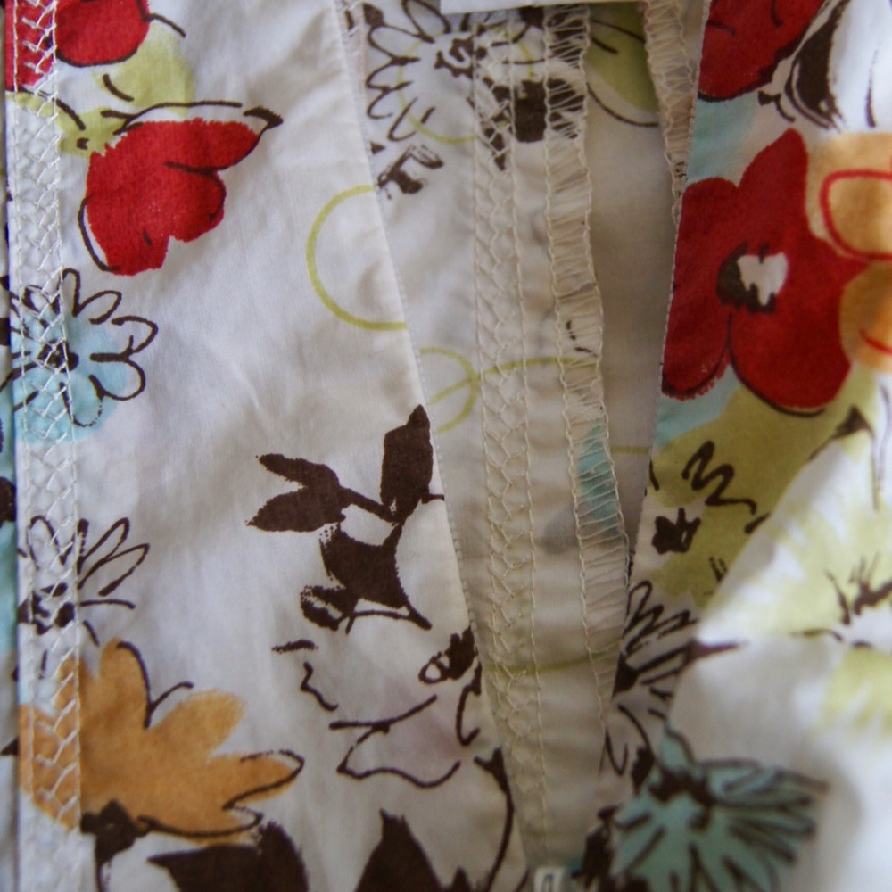 CAbi Women cream Floral Peasant Skirt Cotton - Picture 5 of 6
